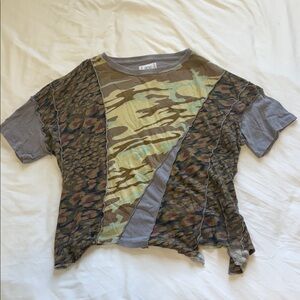 Urban Outfitters- Camouflage and Animal Print Tee